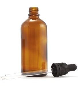 Frasco de vidro marrom 10ml com pipeta