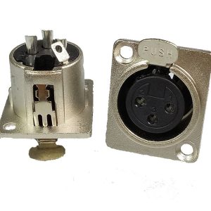Prise XLR femelle 3 broches châssis carré