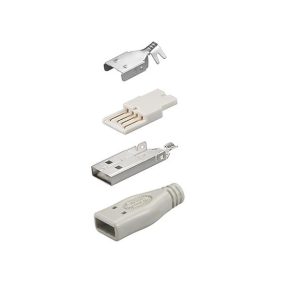 Ficha USB Tipo A Macho p/ Cabo (Soldar)