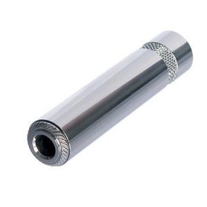 Ficha Jack 6,3mm Fêmea Metálica Stereo