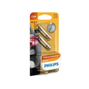 LÂMPADA P/ AUTOMÓVEL 12V C5W SV8.5 5W VISION 45LM PHILIPS