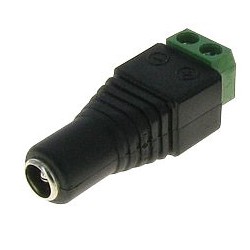 Ficha DC 5.5X2,1mm Fêmea terminal Parafusos