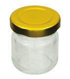 Frasco de 35ml com tampa dourada