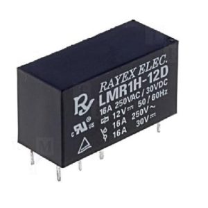 Relé SPDT 12VDC 16A 1 Contacto (29×12,5×15,5mm) – RAYEX