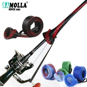 Capa Protetora para Cana de Pesca SAMOLLA com Cordão – Meia Antienrolamento para Transporte e Armazenamento