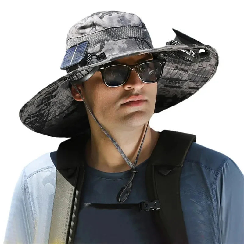 Chapéu de Pesca com Ventoinha Solar para Protecção no Verão - Image 5