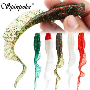 Conjunto 3 Vinis Spinpoler Long Tail Grub 16cm 13g para Predadores