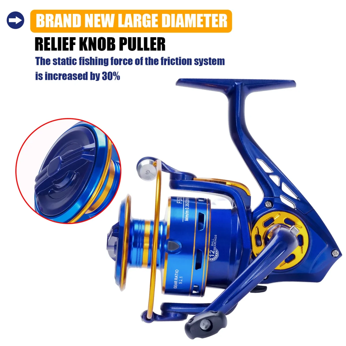 Carreto de Spinning SAMOLLA 1000–7000 com Bobine Metálica - Image 5