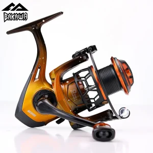 Carreto de Spinning Bakawa BG 1000 2000 3000 5.2:1 Bobina Metálica