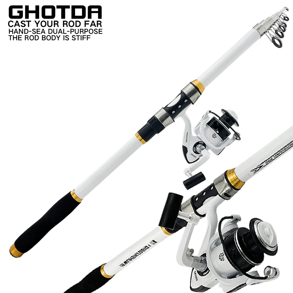 Conjunto Cana Telescópica GHOTDA 2.1M a 3.6M com Carreto DK