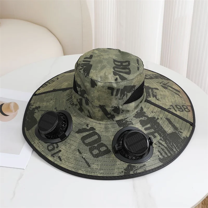 Chapéu de Pesca com Ventoinha Solar para Protecção no Verão - Image 8