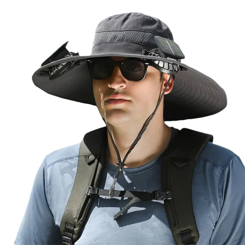 Chapéu de Pesca com Ventoinha Solar para Protecção no Verão - Image 4