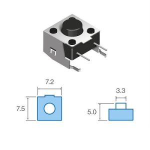 Interruptor de tato mini horizontal 1.35mm