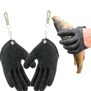 Luva Profissional de Pesca Antiderrapante com Proteção Contra Perfurações e Arranhões