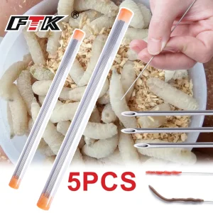 Agulha FTK de Inox para Minhocas – Ferramenta de Isco Oca e Portátil