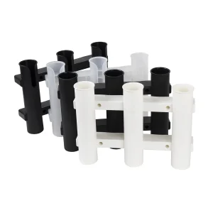 Suporte de Cana para Barco em ABS – Suporte Vertical com 3 Tubos