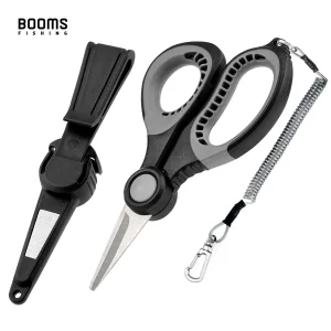 Tesoura Booms Fishing S06 com Lâmina em Aço Inoxidável e Cabo Antiderrapante