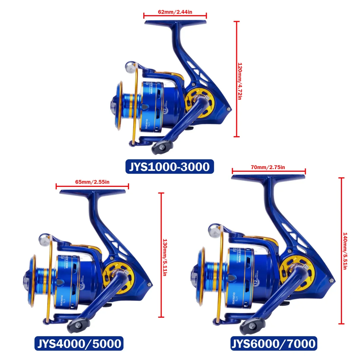 Carreto de Spinning SAMOLLA 1000–7000 com Bobine Metálica - Image 3