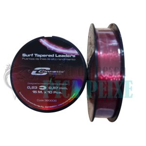 SURF TAPERED LEADER _ RED  _  0.23 – 0.57mm _ 15M X 10Pcs