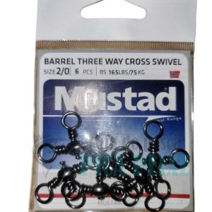 MUSTAD – BARREL THREE WAY CROSS SWIVEL