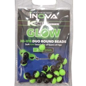 INOVA HI-VIS DUO GLOW VERDE PRETO 8MM 20PCS