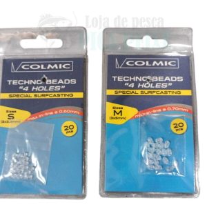 COLMIC TECHNO BEAD “4 HOLES” 20PCS