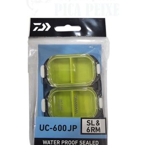 Daiwa Caixa à prova d’água selada 6 ambientes rasa 11×6,5×1,3cm verde fumaça