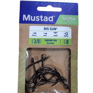 MUSTAD BIG GUN HOOKS 3/0 -10829NP-BN – C/8PCS