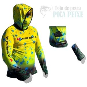 KASHIMA JERSEY DA PESCA HOODIE COM MASCARA COOLSILK