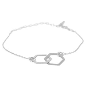 Pulseira hexagonal – prata