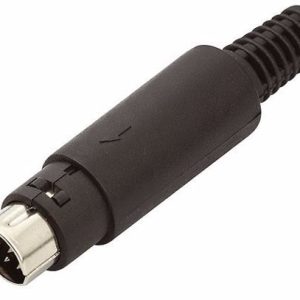 Ficha mini DIN macho 3 pinos p/cabo