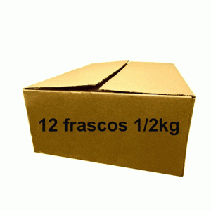 Caixa de cartão para 12 frascos de 1/2kg