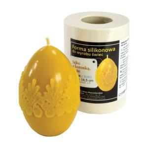 Forma de silicone – Ovo com renda grande – altura 10,5 cm