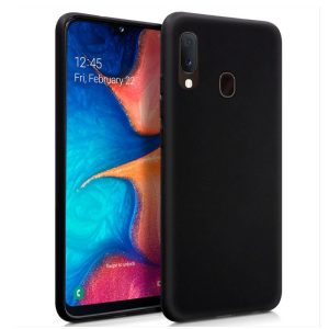 Capa De Silicone Samsung A202 Galaxy A20e (Preta)