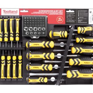 Conjunto de chave fendas e bits 60pcs