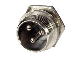 Ficha DIN macho 3 Pinos Metal