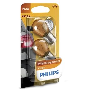 LAMPADINA PHILIPS 12V PY21W BAU15S VISION PER AUTOMOBILE