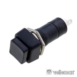 Interruptor pulsador preto 125V 3A