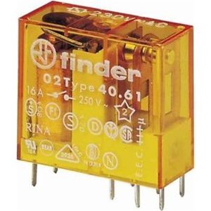 Rele mini p/ C.I 1 contato reversível 230Vdc 16A