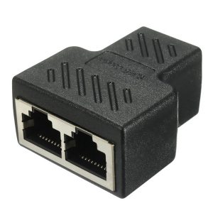 União RJ45, 8vias, 1 fêmea «» 2 femeas