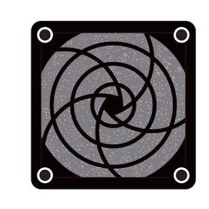 Grelha protectora com filtro para ventoinha 120X120MM